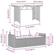 vidaXL 2 Piece Patio Dining Set with Cushions Gray Poly Rattan