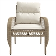 vidaXL 4 Piece Patio Sofa Set with Cushions Beige Poly Rattan