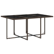 vidaXL 7 Piece Patio Dining Set with Cushions Brown Poly Rattan