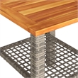 vidaXL 3 Piece Bistro Set with Cushions Gray Poly Rattan Acacia Wood