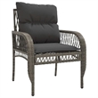 vidaXL 4 Piece Patio Sofa Set with Cushions Gray Poly Rattan