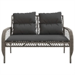 vidaXL 4 Piece Patio Sofa Set with Cushions Gray Poly Rattan