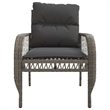 vidaXL 4 Piece Patio Sofa Set with Cushions Gray Poly Rattan