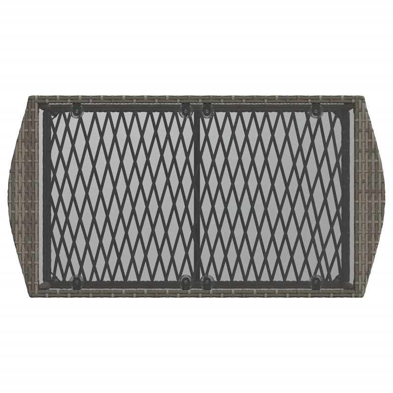 vidaXL 4 Piece Patio Sofa Set with Cushions Gray Poly Rattan