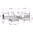 vidaXL 2 Piece Patio Sofa Set with Cushions Gray Poly Rattan