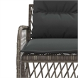 vidaXL 2 Piece Patio Sofa Set with Cushions Gray Poly Rattan