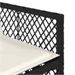vidaXL Garden Dining Set Black/Cream White Poly Rattan Medium Foldable