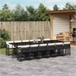vidaXL Garden Dining Set Black/Cream White
