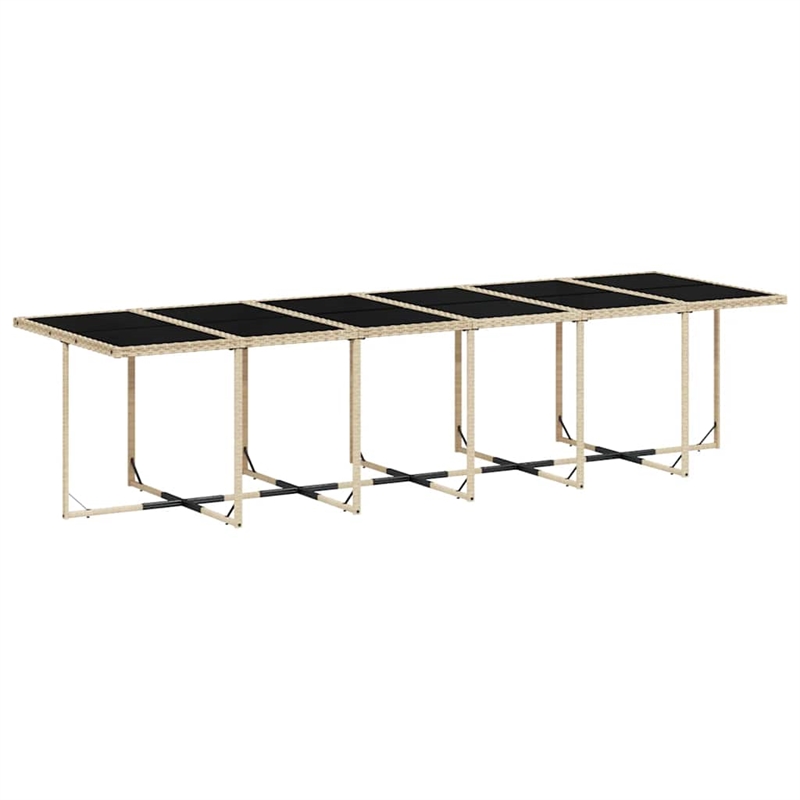 vidaXL Garden Dining Set Black/Cream White