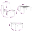 vidaXL 3 pcs Garden Lounge Set with Cushions Solid Acacia Wood & Rope