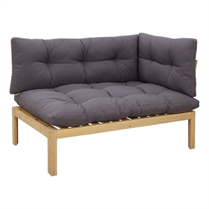 vidaXL Corner Sofa Unit Light Acacia and Dark Grey Acacia Wood