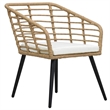 vidaXL 3 Piece Bistro Set Poly Rattan Oak