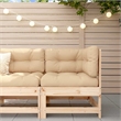 vidaXL Corner Sofa with Cushions Solid Wood Pine
