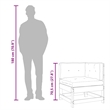 vidaXL Corner Sofa with Cushions Solid Wood Pine