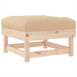 vidaXL Patio Footstool with Cushion Solid Wood Pine