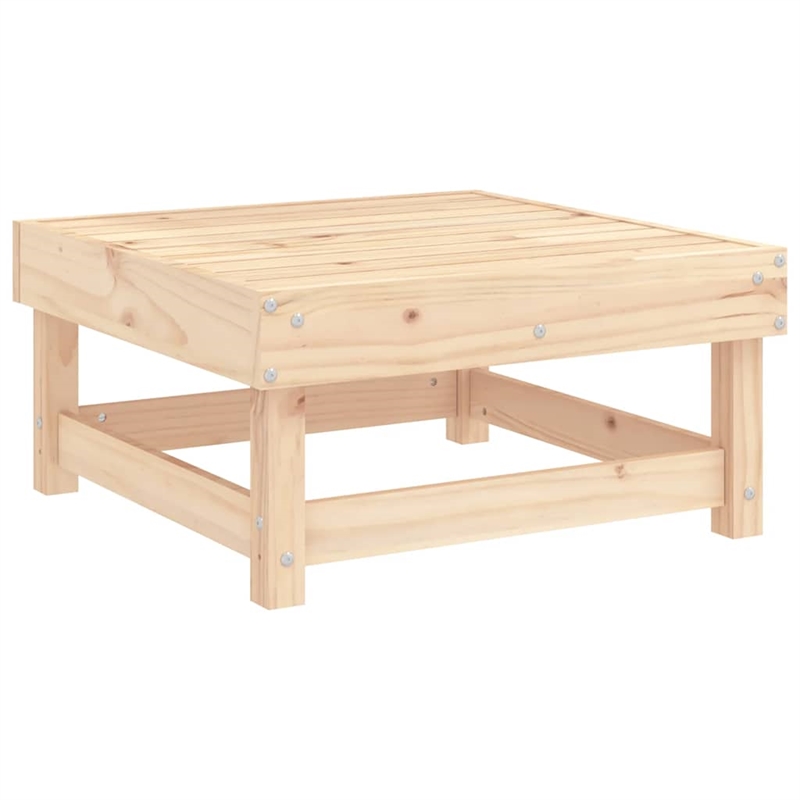 vidaXL Patio Footstools with Cushions 2pcs Solid Wood Pine