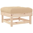 vidaXL Patio Footstools with Cushions 2pcs Solid Wood Pine