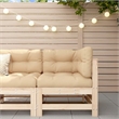 vidaXL Corner Sofa with Cushions Solid Wood Pine