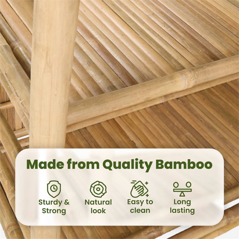vidaXL Outdoor Bar Table Natural 43.3 x 19.7 x 82.7 in Bamboo