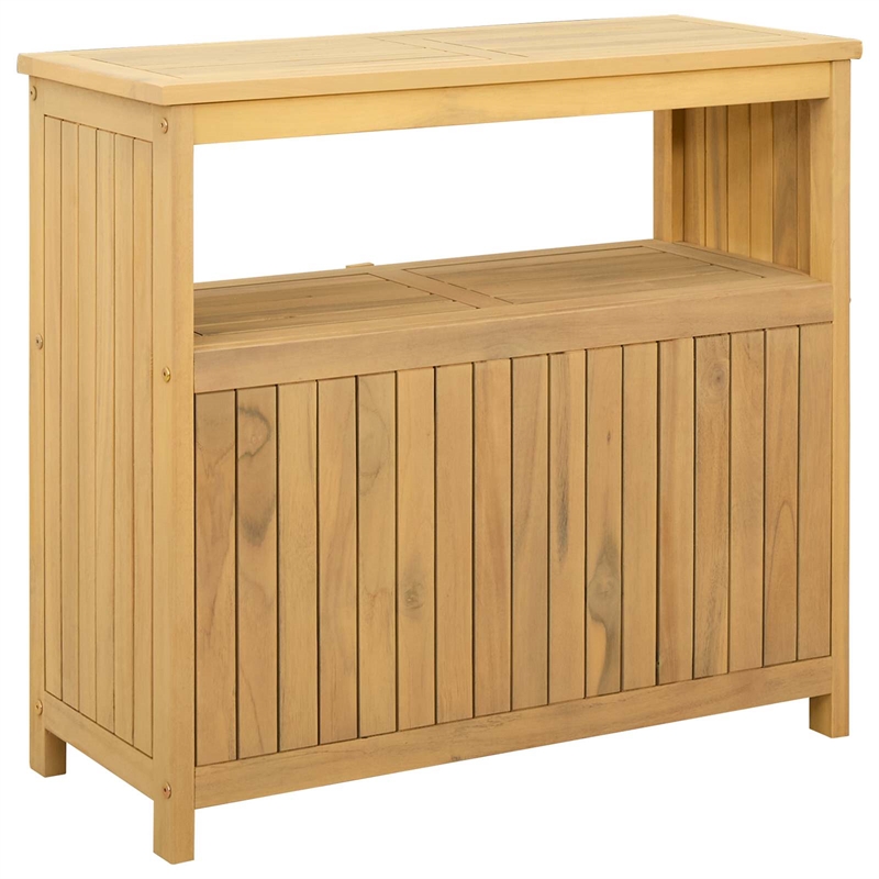 vidaXL Garden Console Table Light Acacia 31.50 x 13.78 x 29.53 in