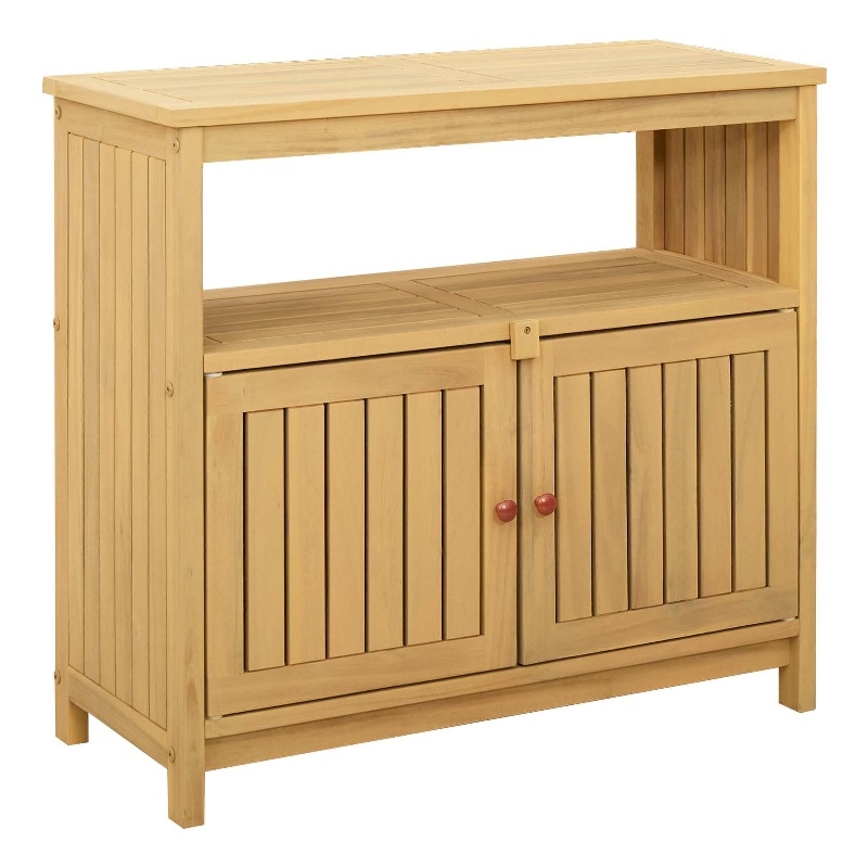 vidaXL Garden Console Table Light Acacia 31.50 x 13.78 x 29.53 in
