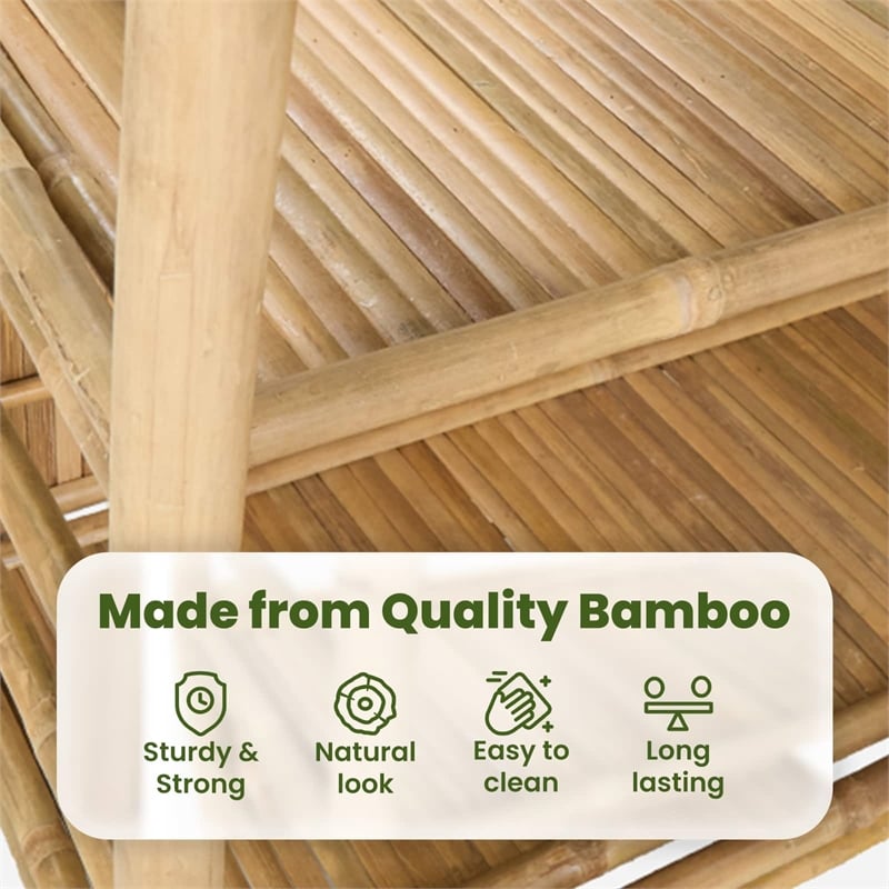 vidaXL Outdoor Bar Table Natural 43.31 x 19.69 x 82.28 in Bamboo