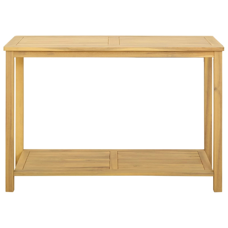 vidaXL Garden Console Table Light Acacia 43.31 x 15.75 x 29.53 in