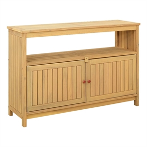 vidaXL Garden Console Table Light Acacia 43.31 x 13.78 x 29.53 in