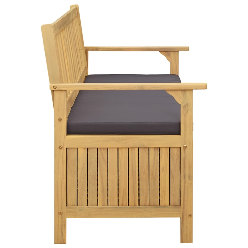 vidaXL Storage Bench 2 -Seater 47.24 x 24.80 x 33.07 in Rectangular