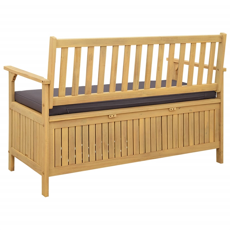 vidaXL Storage Bench 2 -Seater 47.24 x 24.80 x 33.07 in Rectangular
