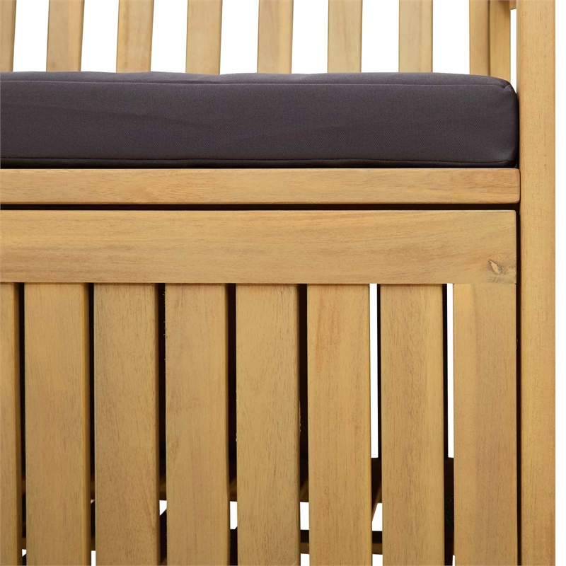 vidaXL Storage Bench 2 -Seater 47.24 x 24.80 x 33.07 in Rectangular