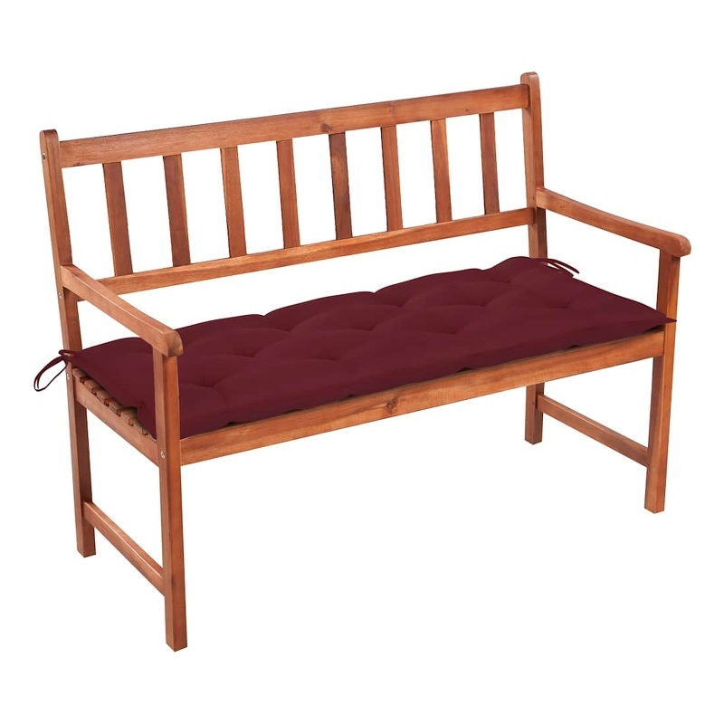 vidaXL Patio Bench with Cushion 47.2'' Solid Acacia Wood