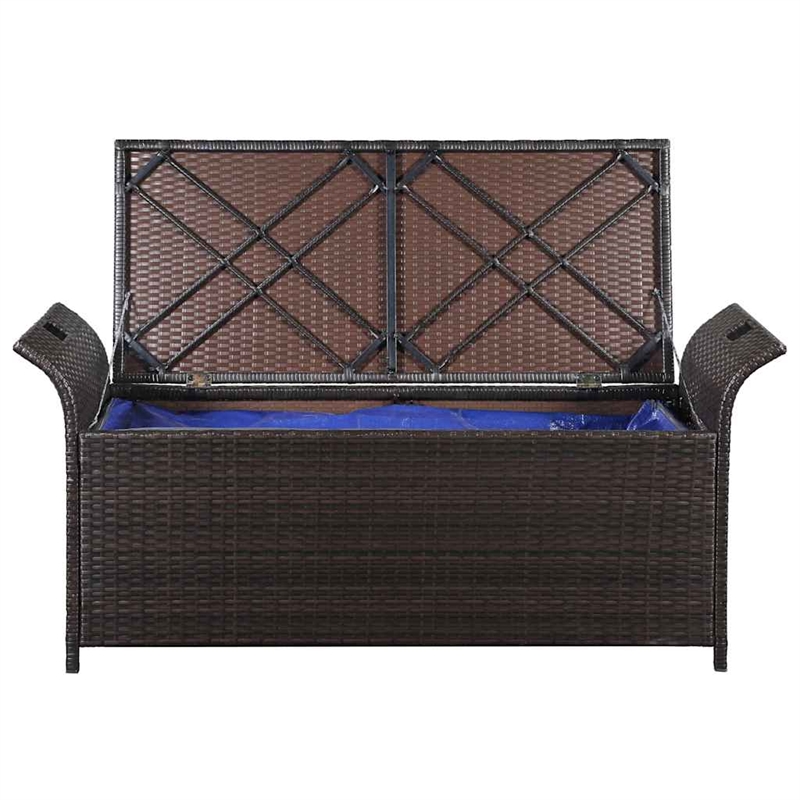 vidaXL Storage Bench with Cushion 54.3