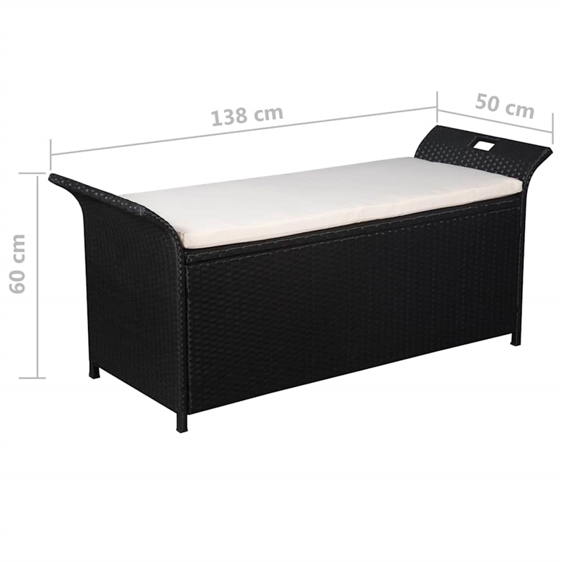 vidaXL Storage Bench with Cushion 54.3