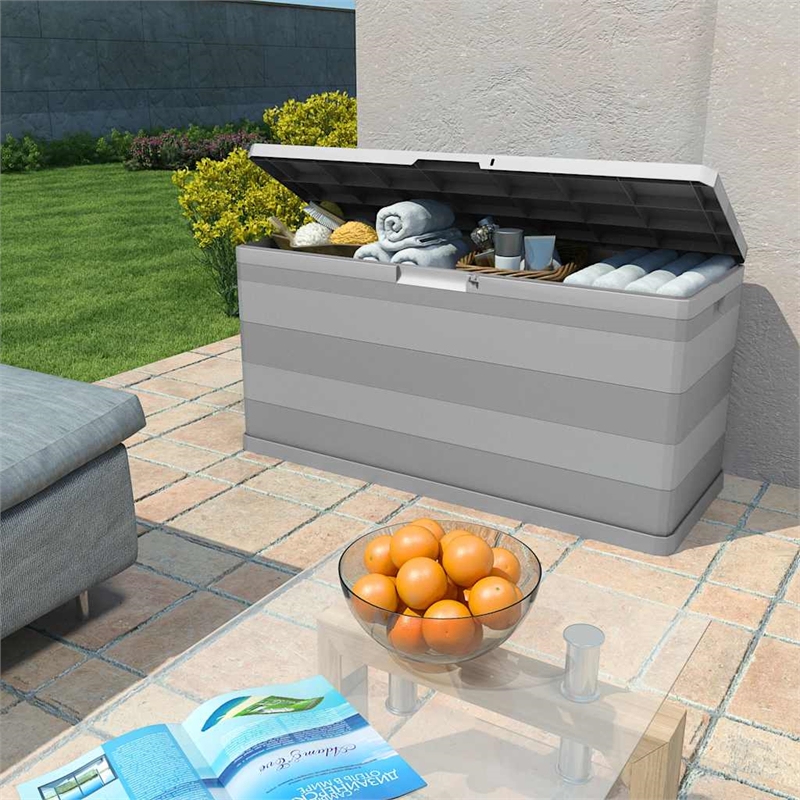 vidaXL Patio Storage Box Gray 46.1
