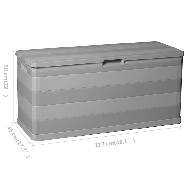 vidaXL Patio Storage Box Gray 46.1