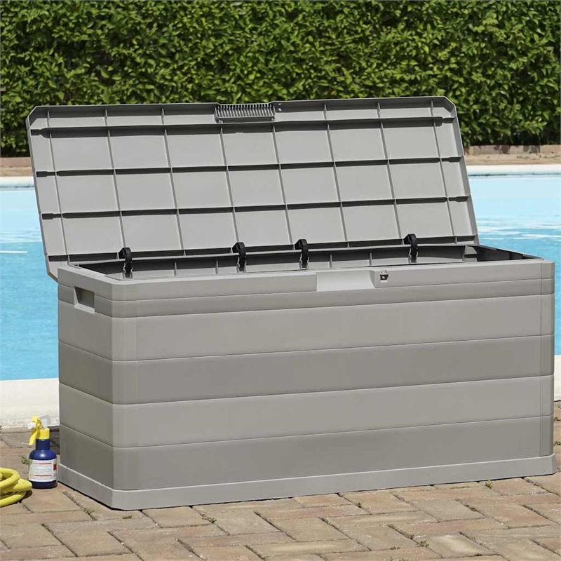 vidaXL Patio Storage Box Gray 46.1