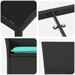 vidaXL Table and Chair Set 7 pcs Black PE Rattan