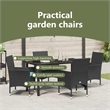 vidaXL Table and Chair Set 5 pcs Black PE Rattan