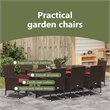 vidaXL Table and Chair Set 9 pcs Brown PE Rattan
