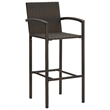 vidaXL Bar Stools 2 pcs Brown Poly Rattan