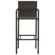 vidaXL Bar Stools 2 pcs Brown Poly Rattan