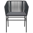 vidaXL 5 Piece Patio Dining Set with Cushions Black Poly Rattan Glass