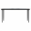vidaXL 5 Piece Patio Dining Set with Cushions Black Poly Rattan Glass