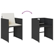 vidaXL 5 Piece Patio Dining Set with Cushions Black Poly Rattan