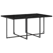 vidaXL 7 Piece Patio Dining Set with Cushions Black Poly Rattan
