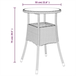 vidaXL 3 Piece Patio Bistro Set with Cushions Black Poly Rattan