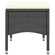 vidaXL 5 Piece Patio Bistro Set Poly Rattan and Tempered Glass Black