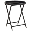vidaXL 5 Piece Patio Bistro Set Poly Rattan and Tempered Glass Black