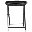 vidaXL 5 Piece Patio Bistro Set Poly Rattan and Tempered Glass Black